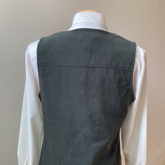 Talbots Olive Green Maxi Dress/Vest - Picture 7 of 12